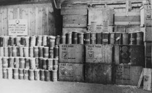 Zyklon-B stockpile used by the Nazis in World War II (Image: USHMM)