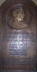 Plaque in Philly in Honor of Smedley Butler.  Photo by author.