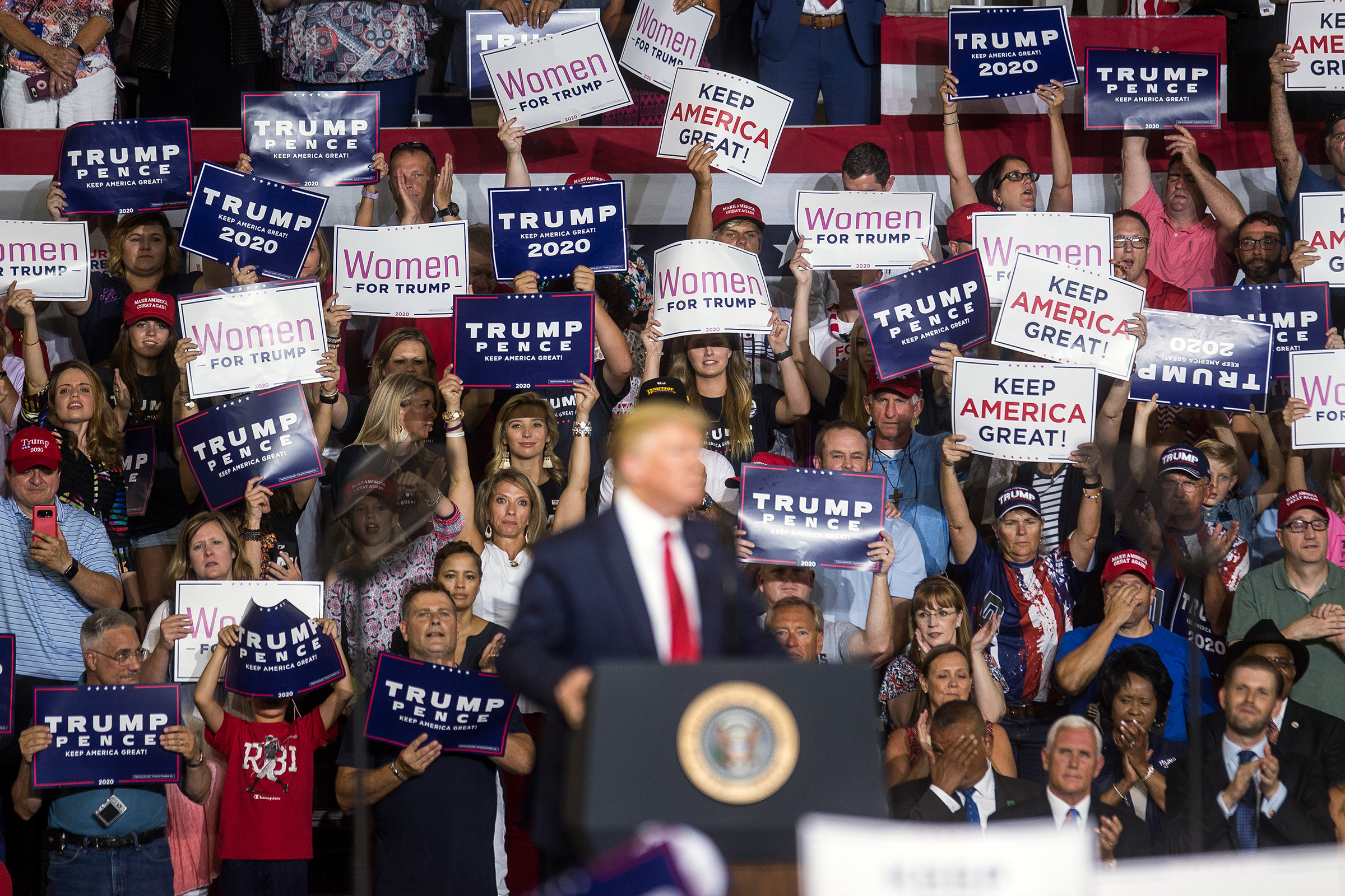 Donald Trump Holds "Keep America Great" Rally In Greenville, NC